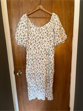 Old Navy Floral Dress with Pink & Green Floral Print